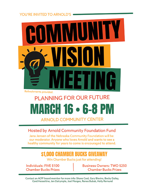 Attend the Community Vision Meeting and You Could Win Chamber Bucks