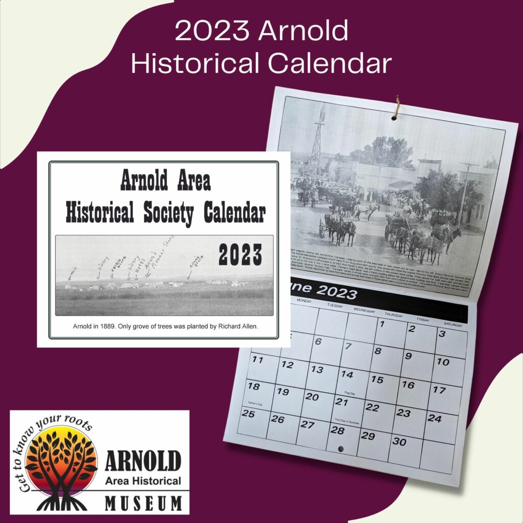 Arnold 2023 Historical Calendar For Sale Community of Arnold, NE