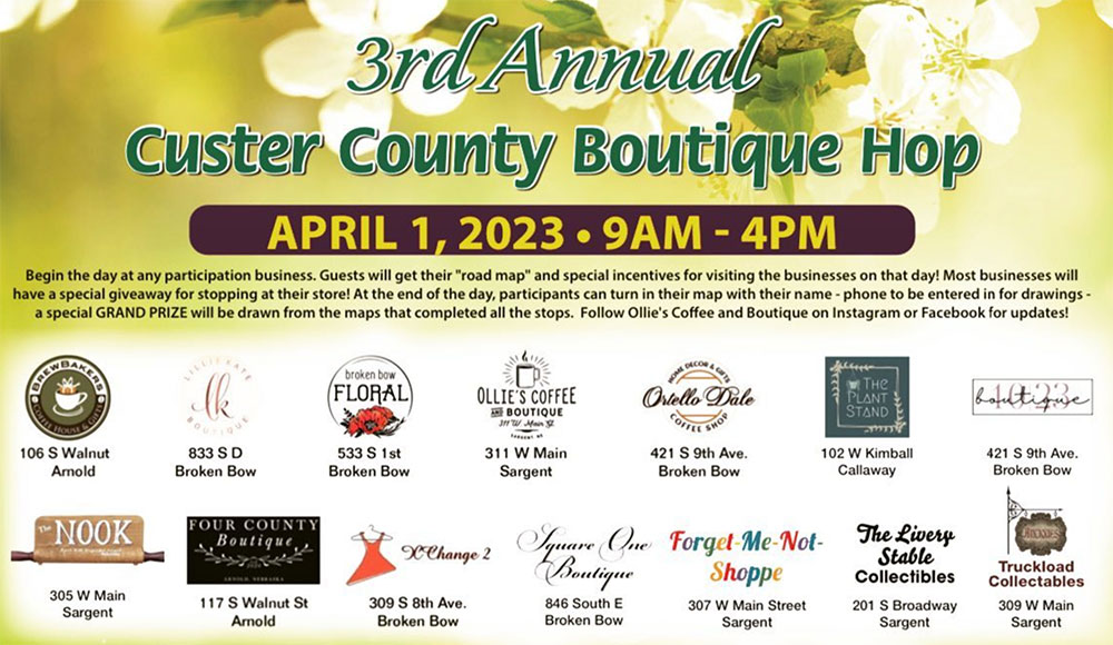 Custer County Boutique Hop | Community of Arnold, NE | Growing Great Things
