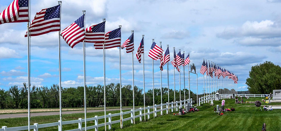 Cemetery Flags Header